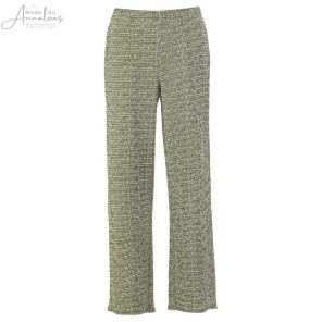 Enjoy Broek 414124 wide leg Army groen dessin